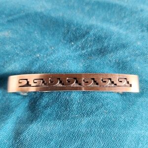 Sterling Vintage New Hopi Geometric Waves Barrette